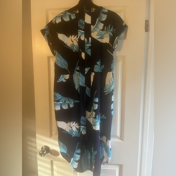 Navy Feather Dress - Picture 3 of 4